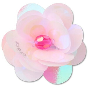 �y�W�r�b�c�`���[��/�V�[�N�C�� �s���N �t�����[�zcrocs 26Q2 Jibbitz charms Sequin Pink Flower 10018657