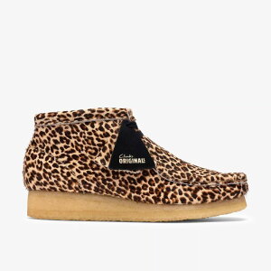 �y���������z�y�N���[�N�X �I���W�i���X/W �����r�[ �u�[�c/���I�p�[�h�v�����g�zClarks SS26 W Wallabee Boot. Leopard Print 26185623