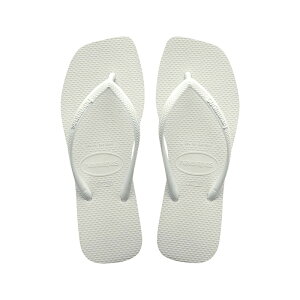 �y�r�[�`�T���_���z�y�X�N�G�A�g�D�zhavaianas 23SS �n���C�A�i�X �X���� �X�N�G�A Slim Square White 4148301-0001 ���f�B�[�X�T���_�� �z���C�g