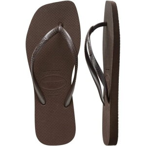 �y�n���C�A�i�X/�X�����X�N�G�A/�r�[�`�T���_���zhavaianas C/O Slim Square Dark Brown 4148301-0727 �_�[�N�u���E��