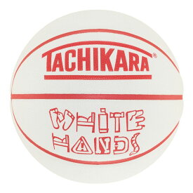 【タチカラ/7号球/ホワイトハンズ/バスケットボール/アウトドア用】TACHIKARA BASKETBALL FA25 WHITE HANDS SB7-2044 ホワイト/ホットレッド