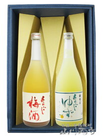 あらごし梅酒 + 梅乃宿酒造あらごしゆず　720mlセット【 1957 】【 梅酒 】【 送料無料 】【 お花見 贈り物 ギフト プレゼント 】