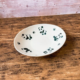 楕円皿 でんぐりぱんだ 子供用 皿 プレート 楕円 カレー パスタ キッズ 食器 男の子 女の子 ぱんだ 可愛い 日本製 美濃焼 磁器 出産祝い プレゼント 贈り物 ギフト ラッピング お食い初め