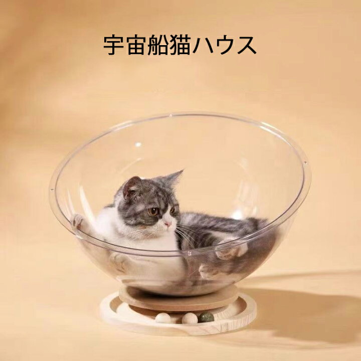 楽天市場】【6%OFFクーポン】猫ハウス 猫ベッド 宇宙船猫ハウス 360 