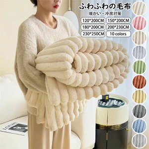 ブランケット おしゃれ 純色 毛布 大判 掛け毛布 掛け布団 寝具 ひざ掛け タオルケット ソファカバー ベッドカバー 吸湿発熱 マイクロファイバー ふわふわ もこもこ 暖かい 冷房対策 極上の