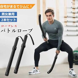 【10%OFFクーポン】バトルロープ【2025新登場】携帯型コードレスバトルロープ 自宅用 筋トレグッズ ロープレスバトルロープ 強力 高効率 有酸素運動トレーニング ポータブルワークアウトロープ 筋トレ フィットネス器具 全身トレーニング ホームジム 男女兼用