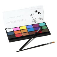 フェイスペイント 18色 安全 ボディペイント アートメイク アイシャドウ アイライン チーク メイクアップ…
