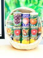 缶詰め盛りかごサンヨー　プレゼントお見舞いお供え【楽ギフ_メッセ入力】水果 fruit送料無料盆　お供え…