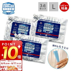 [6/11 1:59まで抽選で300%P還元]【当店限定特典付き】COOLER SHOCK クーラーショック 保冷剤 L 3個セット ソフト 強力 保冷パック ジェル 薄型 氷点下 高機能 医療技術 長時間 長持ち アウトドア キャンプ 災害 停電 レジャー 最強 防災グッズ クーラーボックス アメリカ