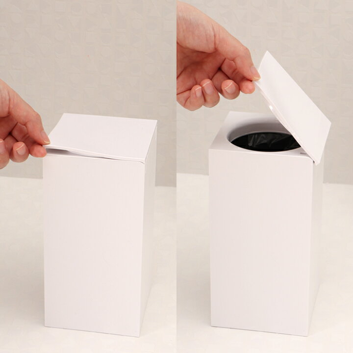 コーナーポット レットー Retto おしゃれ 汚物入れ 岩谷マテリアル ブラック 角型 シンプル Retpt 蓋付き スリム ゴミ箱 トイレ用 日本製 トイレポット サニタリー ホワイト サニタリーボックス インテリア