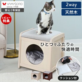 【LINE追加300円クーポン】ペットハウススツール ベッド 椅子 猫家具 小型犬 木製 天然木 ネコ用 イヌ クッション付き ふかふか 洗えるカバー ブラウン ホワイト ねこ 2way 高級感 インテリア 収納 落ち着く Noelia ノエリア