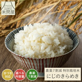 【先着順 クーポンで10%OFF】令和7年産 農薬7割減 特別栽培米 にじのきらめき 静岡県産 産地直送 3kg 5kg 10kg 好みに合わせて精米 減農薬 農薬減 コメ お米 玄米 白米 精米 分づき 胚芽付 胚芽米 単一原料米 3キロ 5キロ 10キロ 5kg×2 送料無料 又平商店
