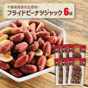 フライドピーナツジャック 100g 6袋 千葉県産 落花生 ピーナッツ オニオン風味 おつまみ 酒のお供 おやつ やみつき くせになる