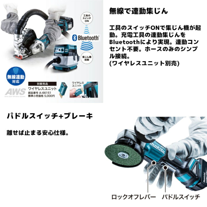 楽天市場】マキタ(makita) GA518DRGX 充電式ディスクグラインダ(無線 