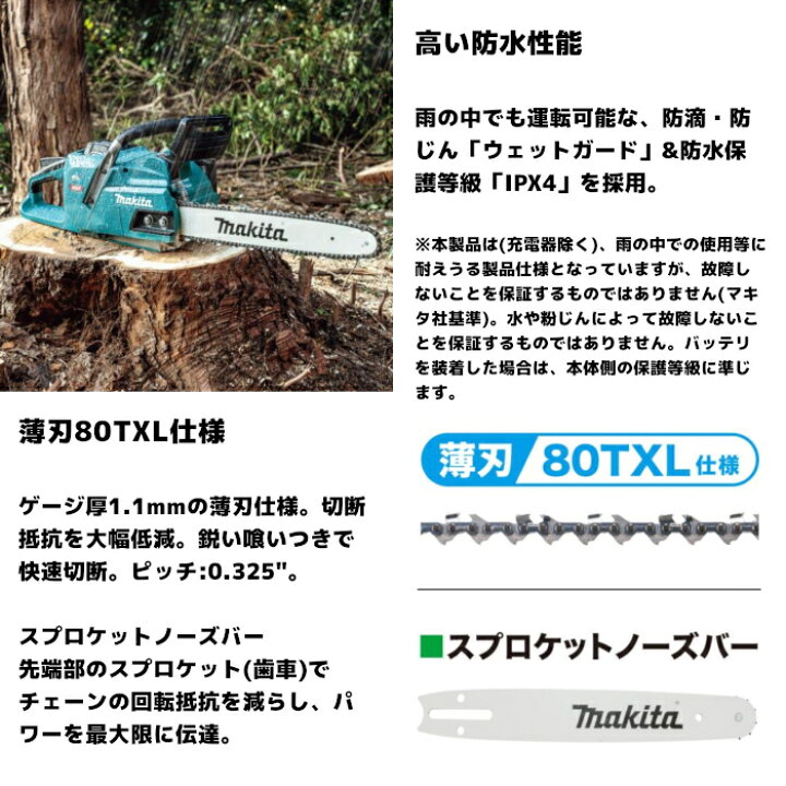 楽天市場】マキタ(makita) MUC019GZ4 充電式チェンソー ガイドバー 