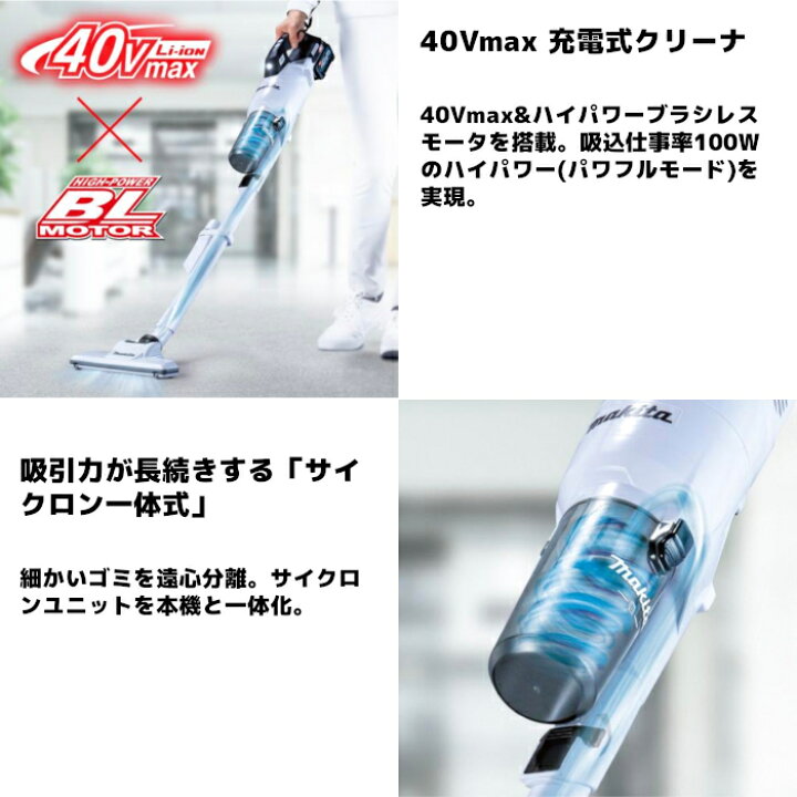 楽天市場】マキタ(makita) CL003GRD 充電式クリーナー(スノーホワイト 