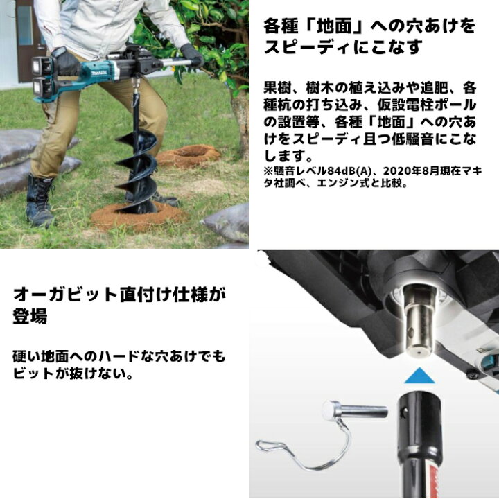 楽天市場】マキタ(makita) DG461DZ 充電式アースオーガ 36V(18V+18V 