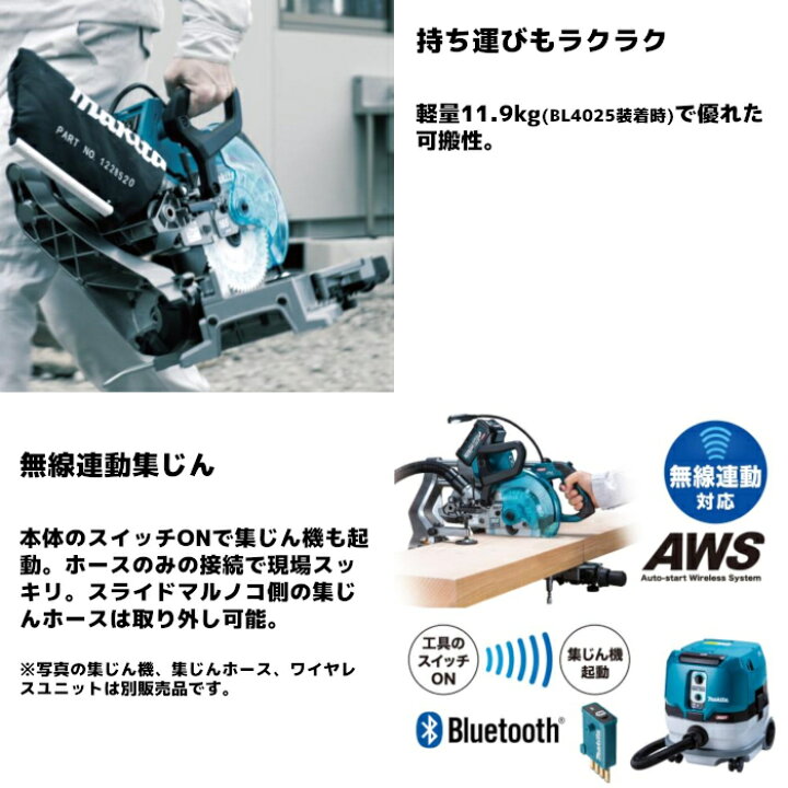 楽天市場】マキタ(makita) LS009GZ 充電式スライドマルノコ 40Vmax 
