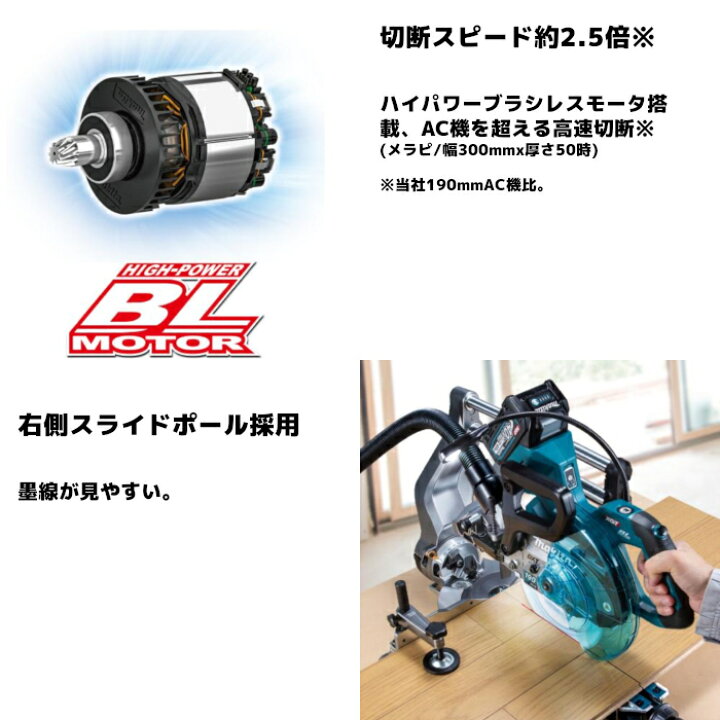 楽天市場】マキタ(makita) LS008GZ 充電式スライドマルノコ 40Vmax  