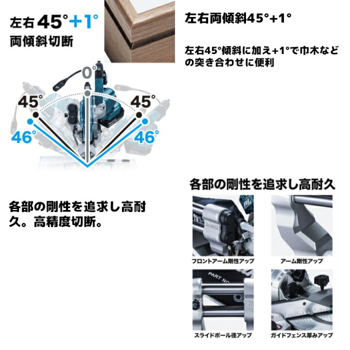 楽天市場】マキタ(makita) LS610DRG 充電式スライドマルノコ 18V 165mm 