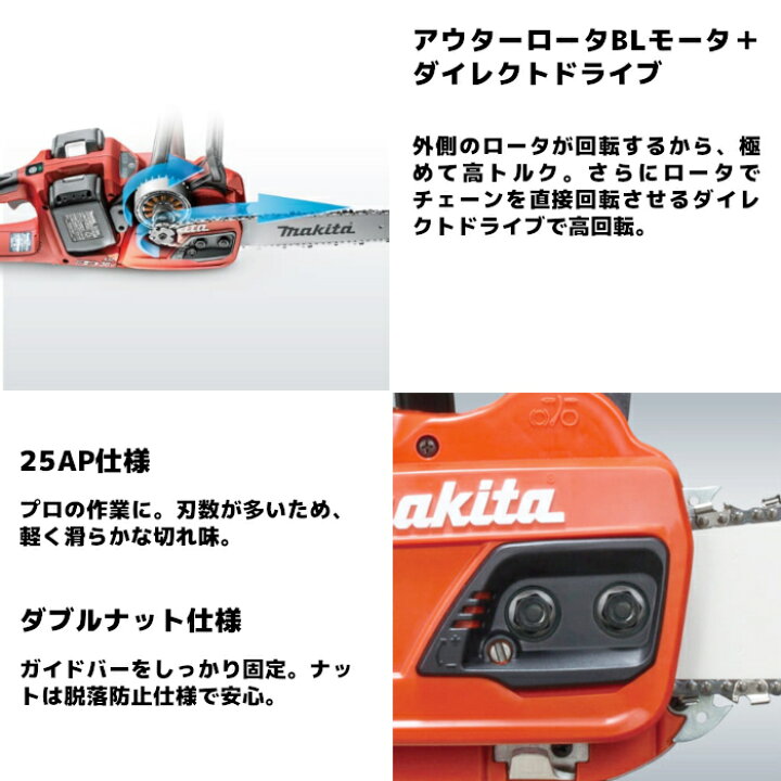楽天市場】マキタ(makita) MUC355DGFR 充電式チェンソー ガイドバー 