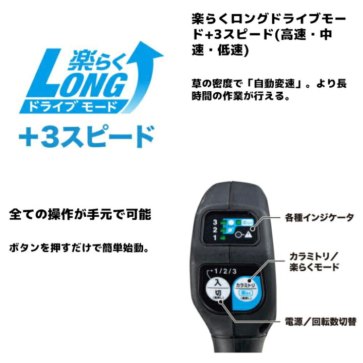 楽天市場】マキタ(makita) MUR015GRM 充電式草刈機 Uハンドル 40V4Ah 
