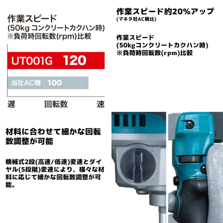 楽天市場】マキタ(makita) UT001GZ 充電式カクハン機 40Vmax 本体のみ 