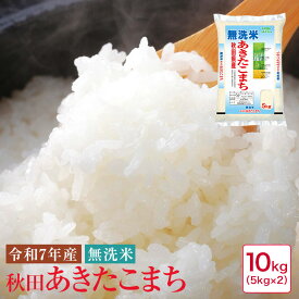 米 10kg 無洗米 令和7年産　秋田あきたこまち(5kg×2)10kg【24】