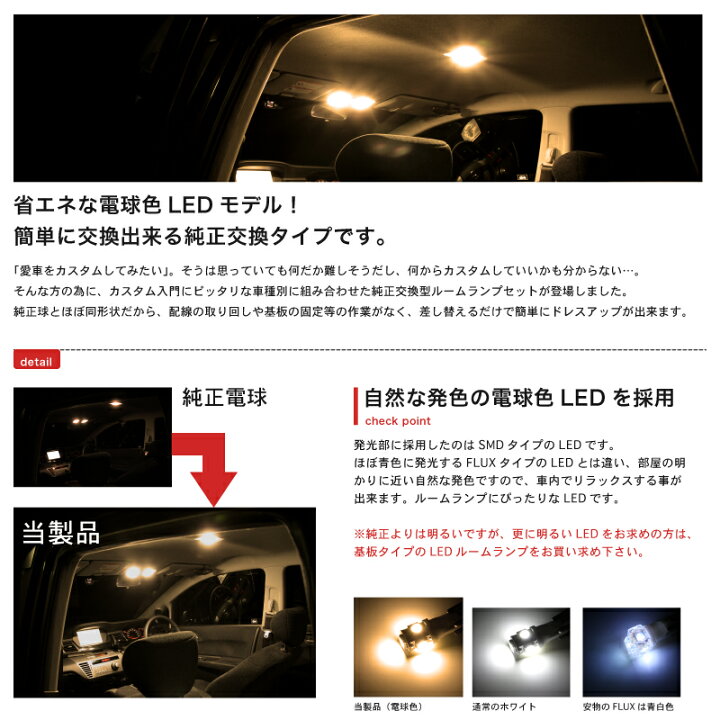 ハイラックス　GUN125　電球色　LED　室内灯ルームランプ