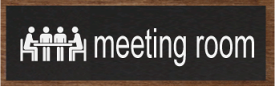 室名アクリル横型プレート【meeting room】室名プレート　室名札　ネームプレートおしゃれなルームサイン文字は変更できます。