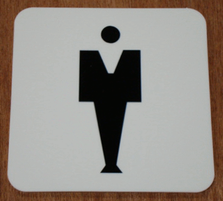 楽天市場 トイレマークサイン 男子トイレのプレート15cm トイレマークおしゃれなトイレサイン両面テープ付きで取り付け簡単短納期で発送 ヤマトデザイン楽天市場店