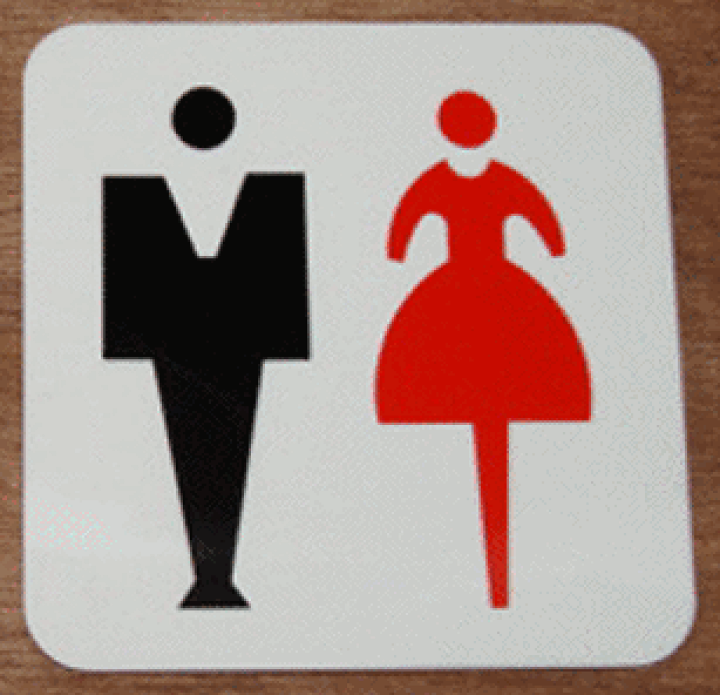 楽天市場 トイレマークサイン 男女トイレのプレート15cm トイレマークおしゃれなトイレサイン両面テープ付きで取り付け簡単短納期で発送 ヤマトデザイン楽天市場店