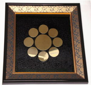 九曜星 色紙額入り家紋