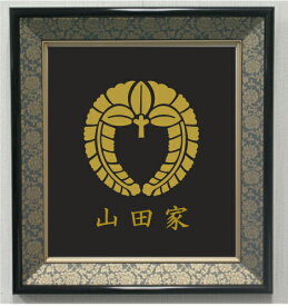 下り藤　色紙額入り家紋