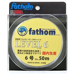 ���Y�t�����J�[�{���� �ނ莅 �V���b�N���[�_�[ �n���X 6�� fathom �t�@�]�� LEVEL6 22lb 50m �F�F�N���A ��ނ� �D�ނ� �t�B�b�V���O �����x �t�����n���X ���[�_�[