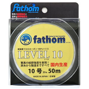 ���Y�t�����J�[�{�����@�ނ莅 �V���b�N���[�_�[ �n���X 10�� fathom(�t�@�]��) LEVEL10 35lb 50m �F�F�N���A ��ނ� �D�ނ� �t�B�b�V���O �����x �t�����n���X ���[�_�[