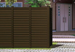 フェンス 目隠し 木目調 樹脂 プラウディE型 0818 本体のみ 木粉入り 三協立山