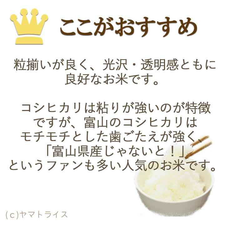 楽天市場】富山県産 コシヒカリ 10kg 白米 令和7年産5kg×2 ギフト 御祝 