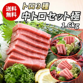 【マグロ中トロ福袋 1.6kg 極（きわみ）】メバチマグロ 本マグロ ミナミマグロ 中トロ 3種セット 福袋 極 1.6kg 中とろ 1kg以上 本鮪 本まぐろ 本マグロ バチマグロ インドマグロ 鮪 まぐろ ブロック サク お中元 御中元 夏ギフト 熨斗