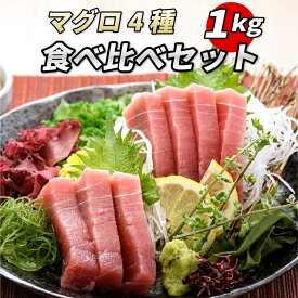 【マグロ4種食べ比べセット 1kg】中トロ 400g 赤身 600g 合計1kg 中とろ 本鮪 本まぐろ 本マグロ メバチマグロ メバチまぐろ バチマグロ インドマグロ ミナミマグロ 鮪 まぐろ ブロック サク 冷凍 刺身 刺し身 お中元 御中元 夏ギフト 熨斗