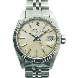 【中古】ROLEX ロレックス オイスターパーペチュアル デイト 6917 レディースウォッチ 73番 SS/WG 自動巻き Y03233