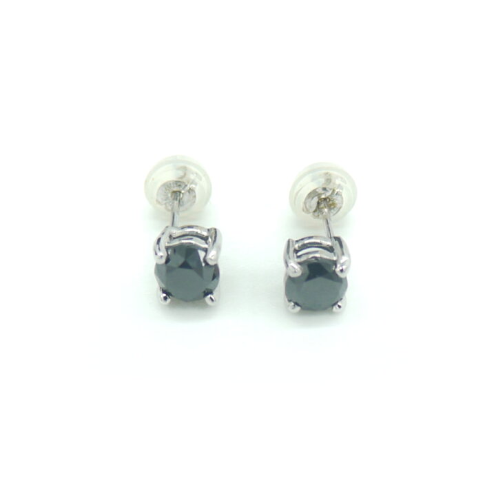 楽天市場】【中古】K18WG ブラックダイヤモンドピアス 18金 - ピアス 