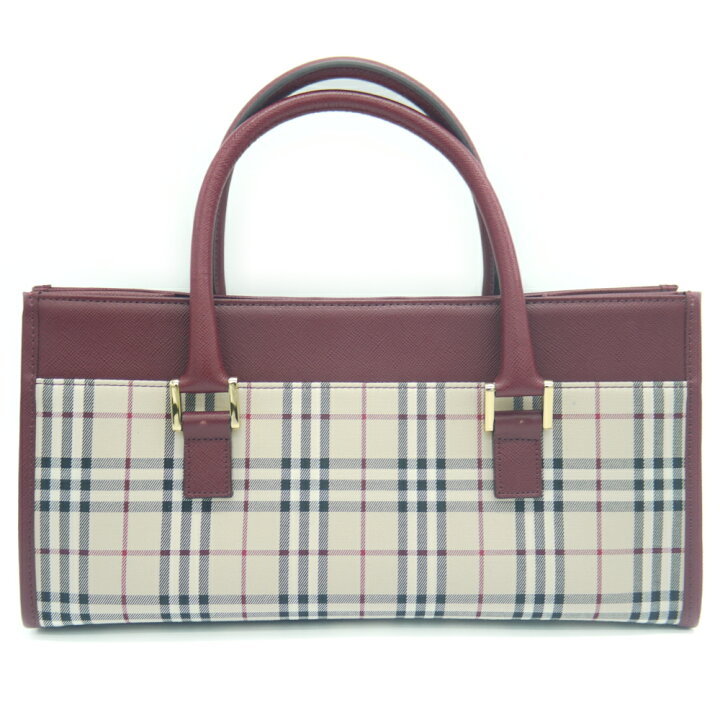 楽天市場】【中古】BURBERRY バーバリー ノバチェック柄 ハンドバッグ 