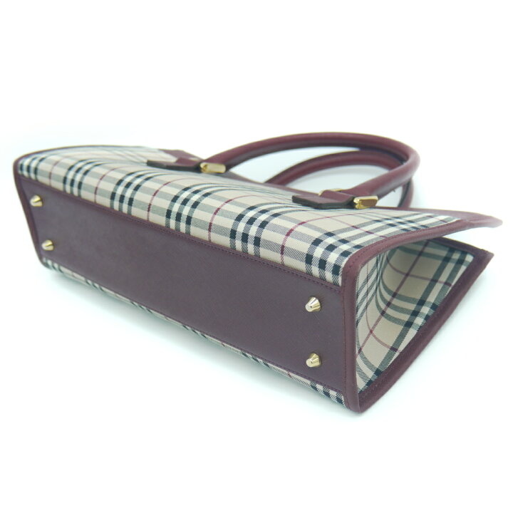 楽天市場】【中古】BURBERRY バーバリー ノバチェック柄 ハンドバッグ 