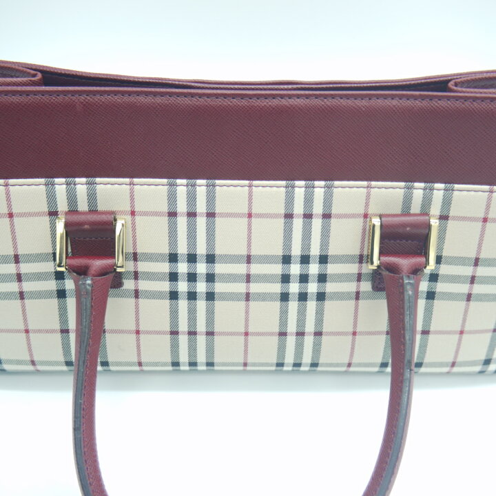 楽天市場】【中古】BURBERRY バーバリー ノバチェック柄 ハンドバッグ 
