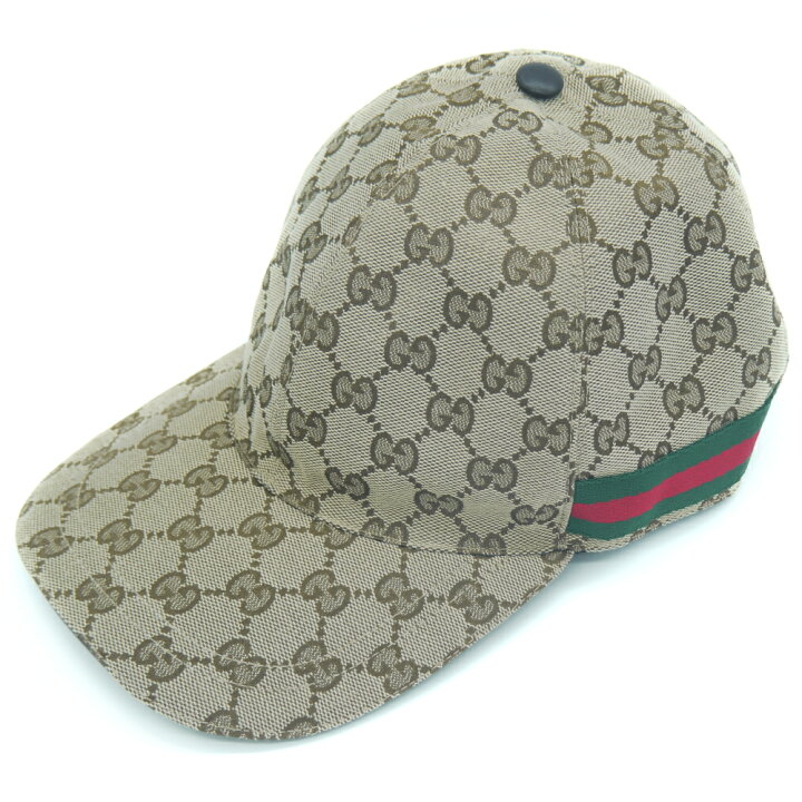 楽天市場】【中古】GUCCI グッチ GGキャンバス ベースボールキャップ 
