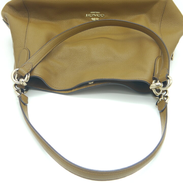 楽天市場】【中古】COACH コーチ ラグジュアリーペブルドレザーハリー 