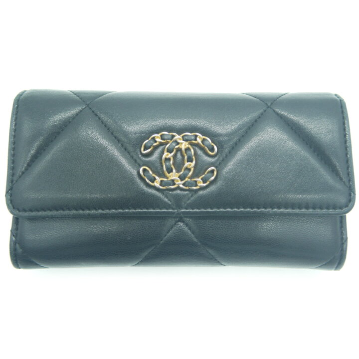 楽天市場】【中古】CHANEL シャネル19 フラップ ウォレット ココマーク 