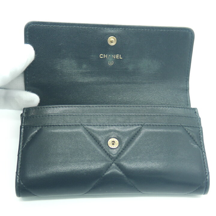 楽天市場】【中古】CHANEL シャネル19 フラップ ウォレット ココマーク 