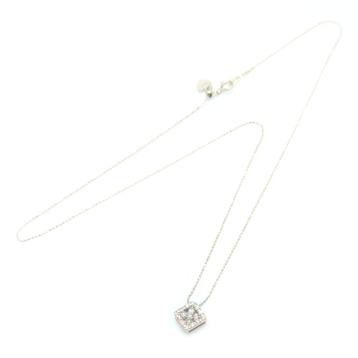 楽天市場】【中古】K18PG ダイヤモンド ペンダント ネックレス 18金 
